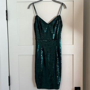 Aakaa Green sequin dress , cocktail/party . Medium. NWT